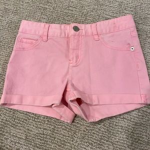 Girls pink justice jean shorts size 10